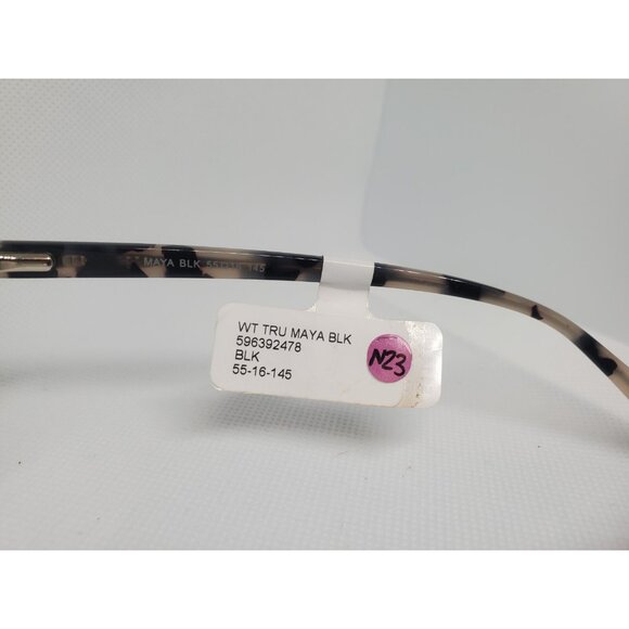 True Religion Maya Womens Eyeglasses 55-16-145 Black Frame With Tortoise Pattern - Picture 6 of 6